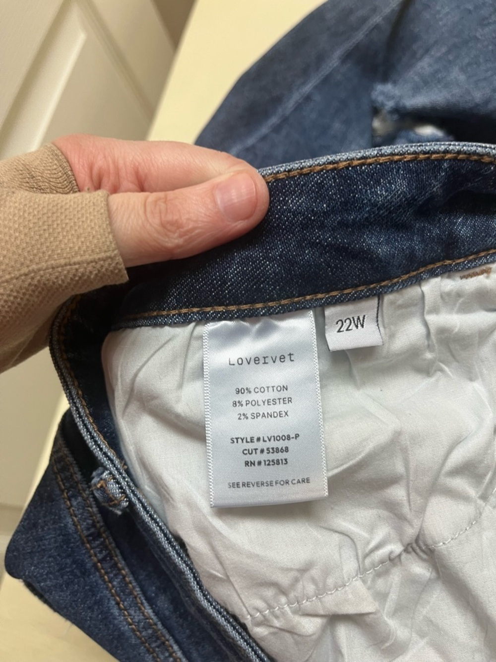 Lovervet by Vervet 22W high rise straight crop Jean - Picture 7 of 14